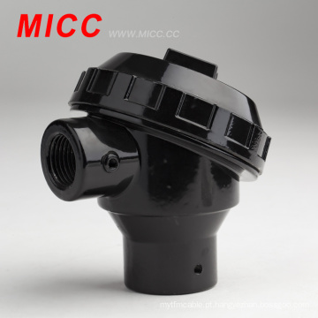 MICC KNC tipo cabeça de termopar cor preta com bloco de terminais 2PC